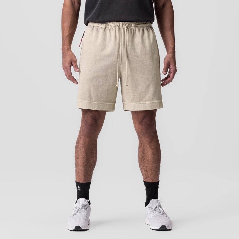 Asrv 0782. Tech Essential™ Sweat Men's Shorts Beige | 52704LFSZ