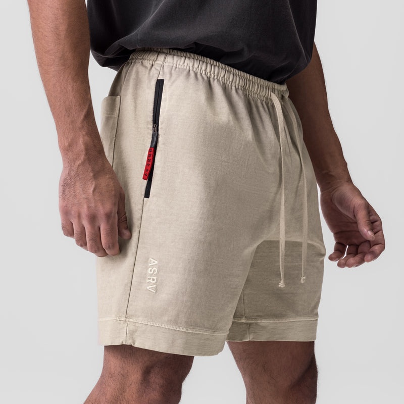 Asrv 0782. Tech Essential™ Sweat Men's Shorts Beige | 52704LFSZ