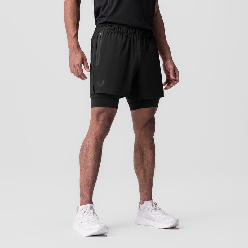 Asrv 0784. Ultralite™ 6 Liner Men's Shorts Black | 16435DLQX