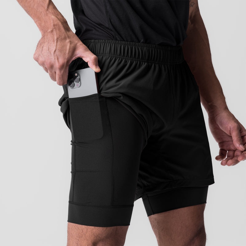 Asrv 0784. Ultralite™ 6 Liner Men's Shorts Black | 16435DLQX