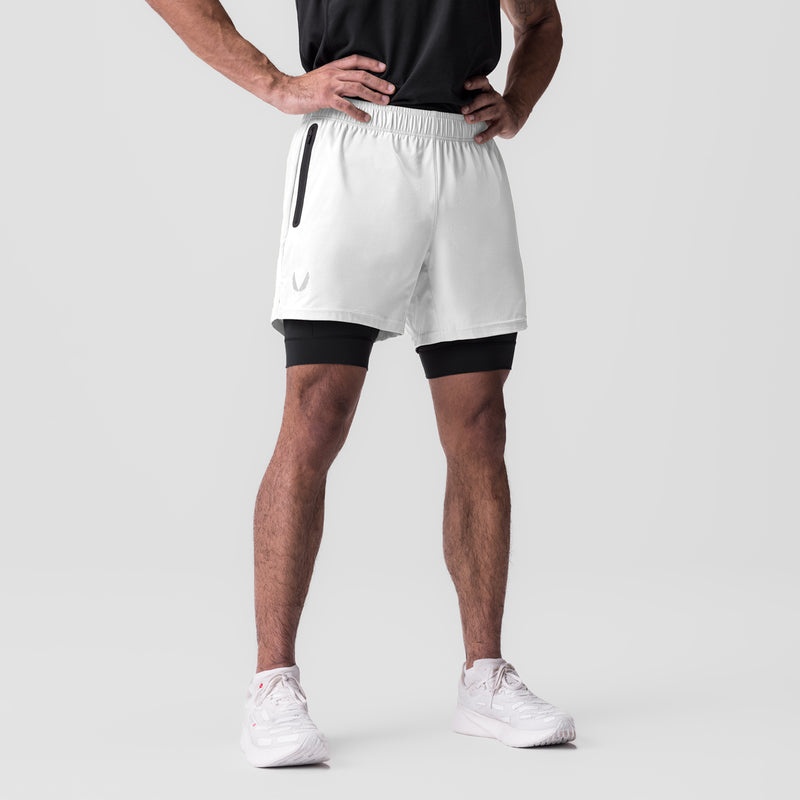 Asrv 0784. Ultralite™ 6 Liner Men's Shorts White / Black | 07953JAYX