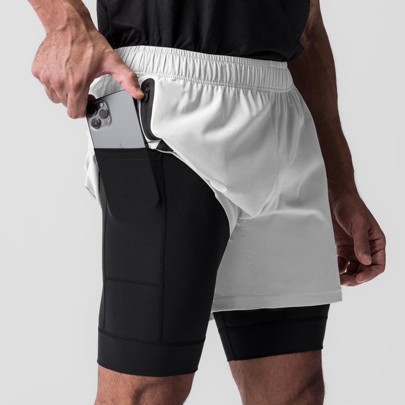 Asrv 0784. Ultralite™ 6 Liner Men's Shorts White / Black | 07953JAYX