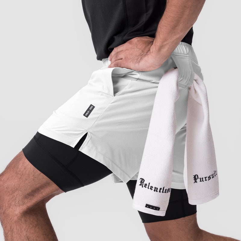 Asrv 0784. Ultralite™ 6 Liner Men's Shorts White / Black | 07953JAYX