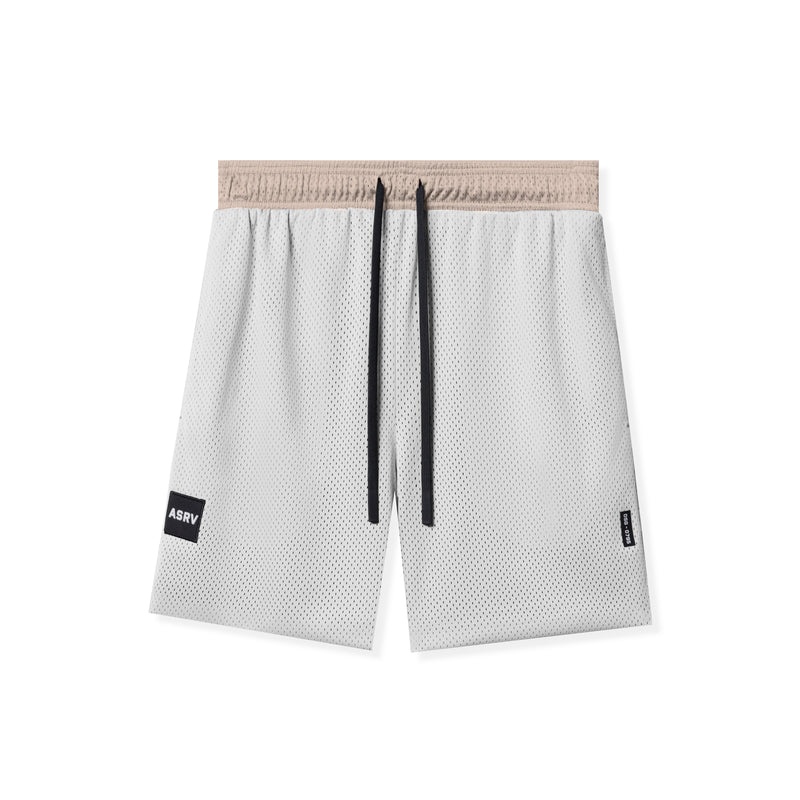 Asrv 0795. SilverPlus™ Mesh Reversible Men's Shorts Beige / White | 48693SKGY