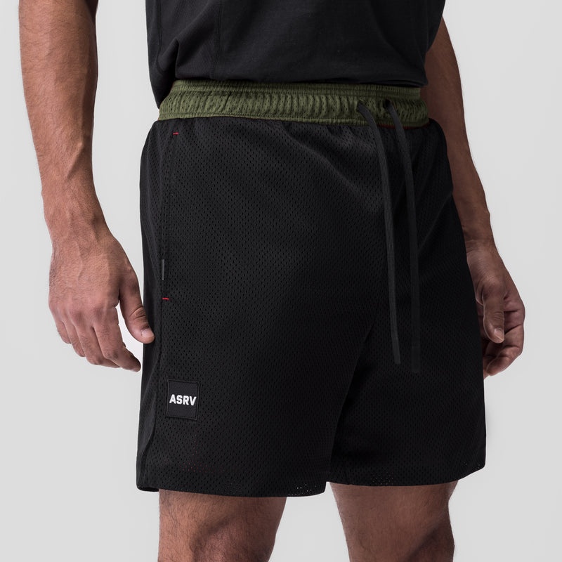 Asrv 0795. SilverPlus™ Mesh Reversible Men's Shorts Olive | 98430VQCN