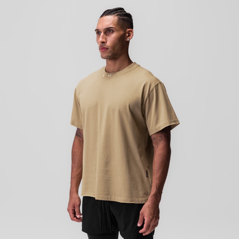 Asrv 0797. Tech Essential™ Relaxed Men's Short Sleeve Khaki | 04238FWMP