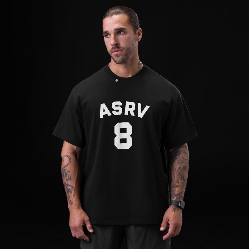 Asrv 0797. Tech Essential™ Relaxed Men's Short Sleeve Black | 74039DSJZ