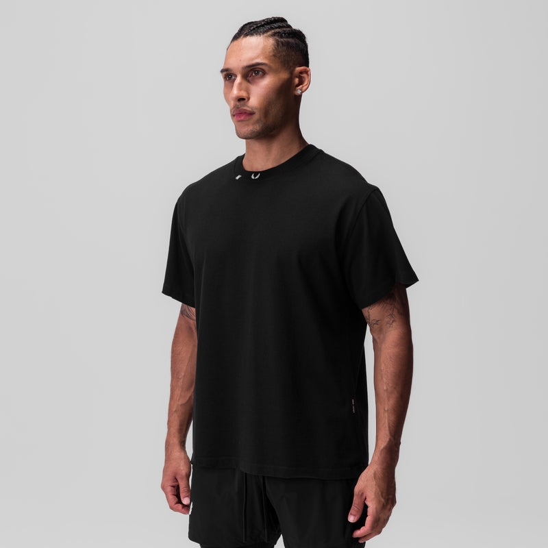 Asrv 0797. Tech Essential™ Relaxed Men's Short Sleeve Black | 10529LDMY