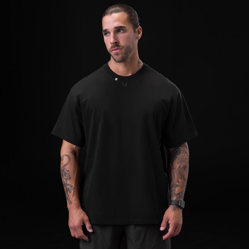 Asrv 0797. Tech Essential™ Relaxed Men's Short Sleeve Black | 87529BKQL