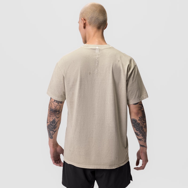 Asrv 0797. Tech Essential™ Relaxed Men's Short Sleeve Beige | 32081GFKV