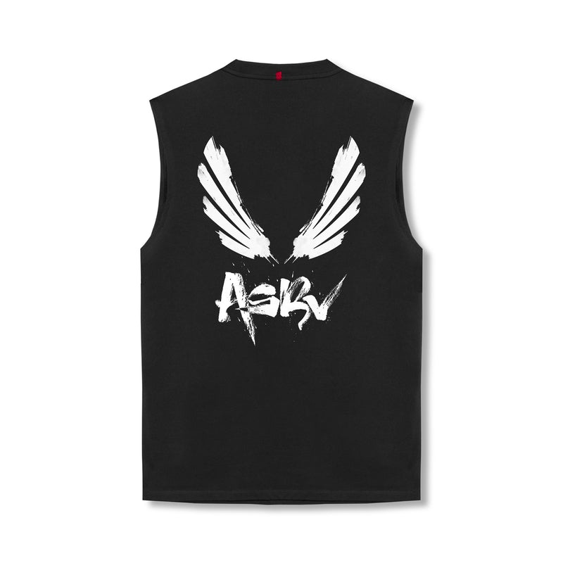 Asrv 0807. Tech Essential™ Relaxed Cutoff Men\'s Tanks Black | 18092XCBO