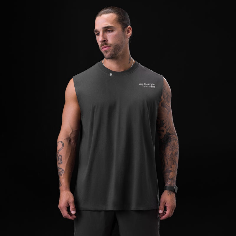 Asrv 0807. Tech Essential™ Relaxed Cutoff Men's Tanks Grey | 54371DTGH