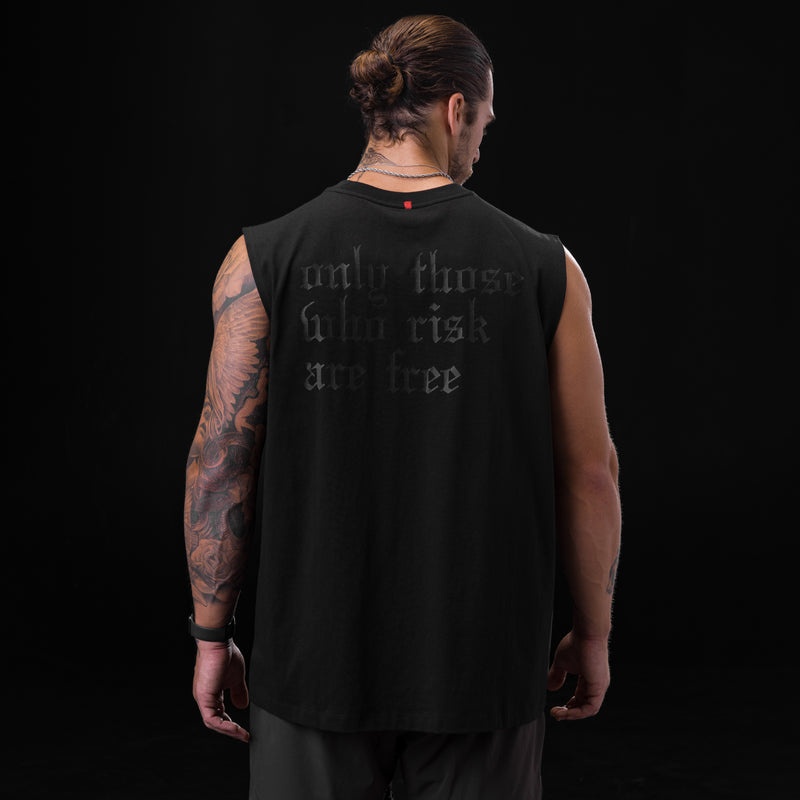 Asrv 0807. Tech Essential™ Relaxed Cutoff Men's Tanks Black | 96184ILTW