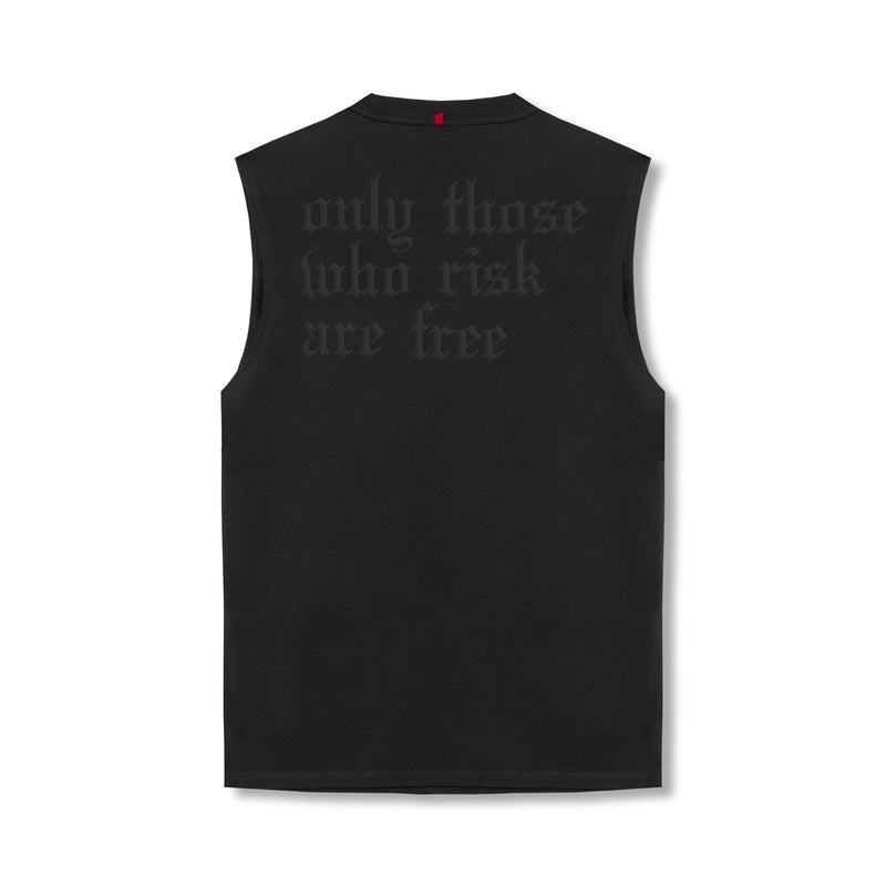 Asrv 0807. Tech Essential™ Relaxed Cutoff Men\'s Tanks Black | 96184ILTW