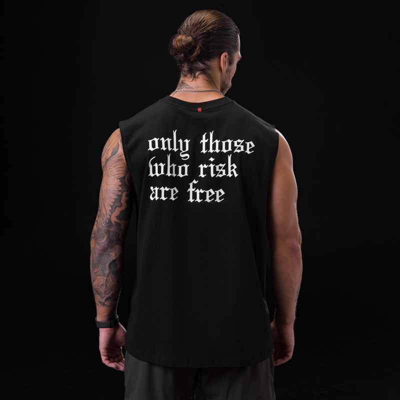 Asrv 0807. Tech Essential™ Relaxed Cutoff Men's Tanks Black | 91853MFNK