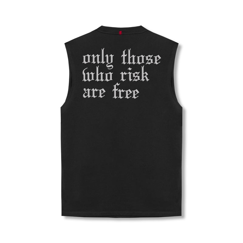 Asrv 0807. Tech Essential™ Relaxed Cutoff Men\'s Tanks Black | 91853MFNK