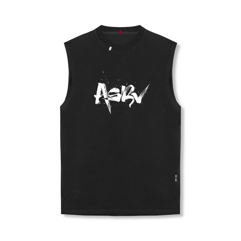 Asrv 0807. Tech Essential™ Relaxed Cutoff Men's Tanks Black | 39481HXTZ