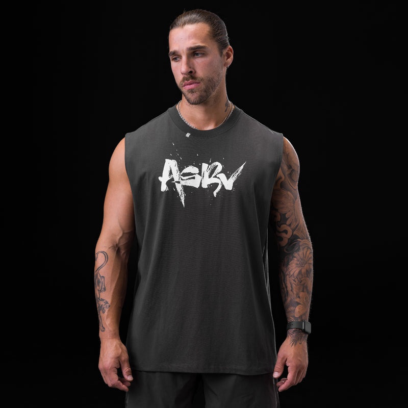 Asrv 0807. Tech Essential™ Relaxed Cutoff Men's Tanks Grey | 60184OCHR