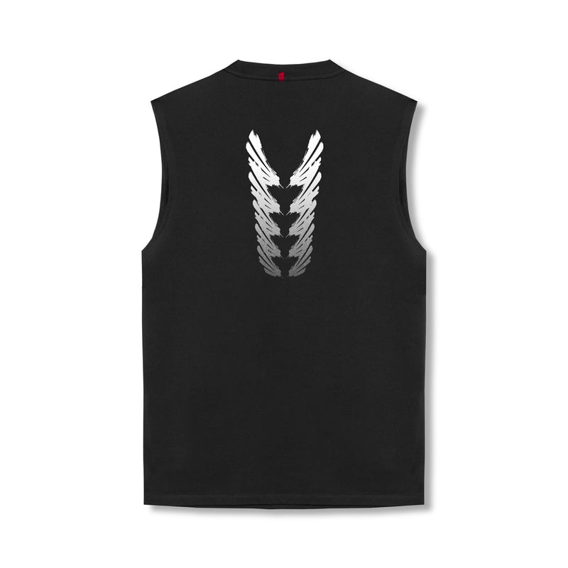 Asrv 0807. Tech Essential™ Relaxed Cutoff Men's Tanks Black | 10452NGFT