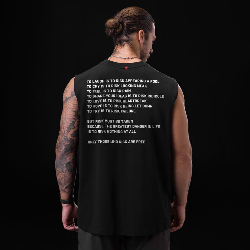 Asrv 0807. Tech Essential™ Relaxed Cutoff Men's Tanks Black | 71406UMXJ