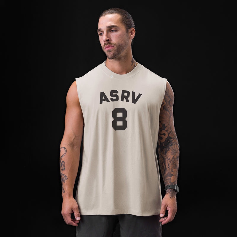 Asrv 0807. Tech Essential™ Relaxed Cutoff Men's Tanks Grey | 68951RBLS