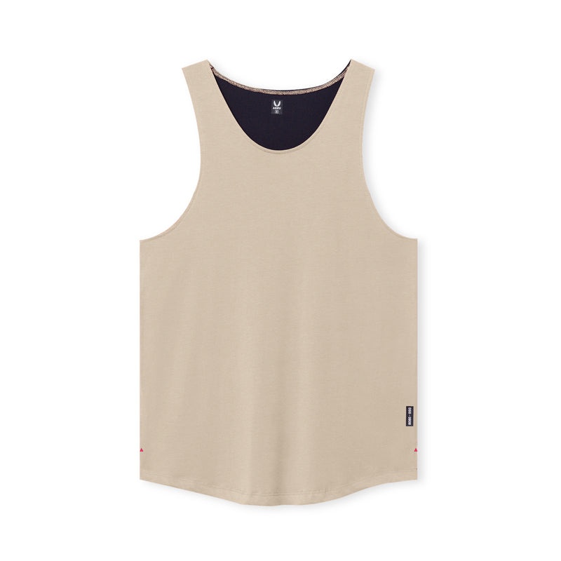 Asrv 0808. Supima® Vented Men\'s Tanks Beige | 05196JTVL