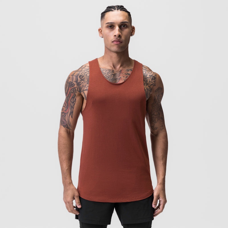 Asrv 0808. Supima® Vented Men's Tanks Dark Red | 94786RBFW