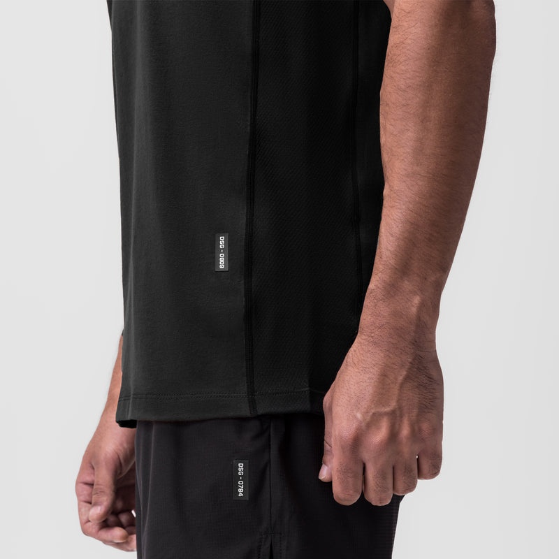 Asrv 0809. Supima® Mesh Panel Training Singlet Men's Tanks Black | 78362XNCH