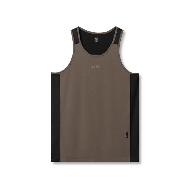 Asrv 0809. Supima® Mesh Panel Training Singlet Men\'s Tanks Grey Brown | 48509FMKC