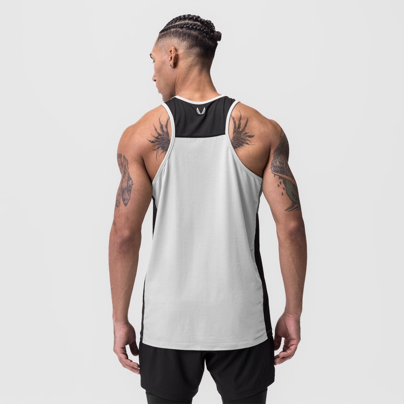 Asrv 0809. Supima® Mesh Panel Training Singlet Men's Tanks White | 90571BJWR