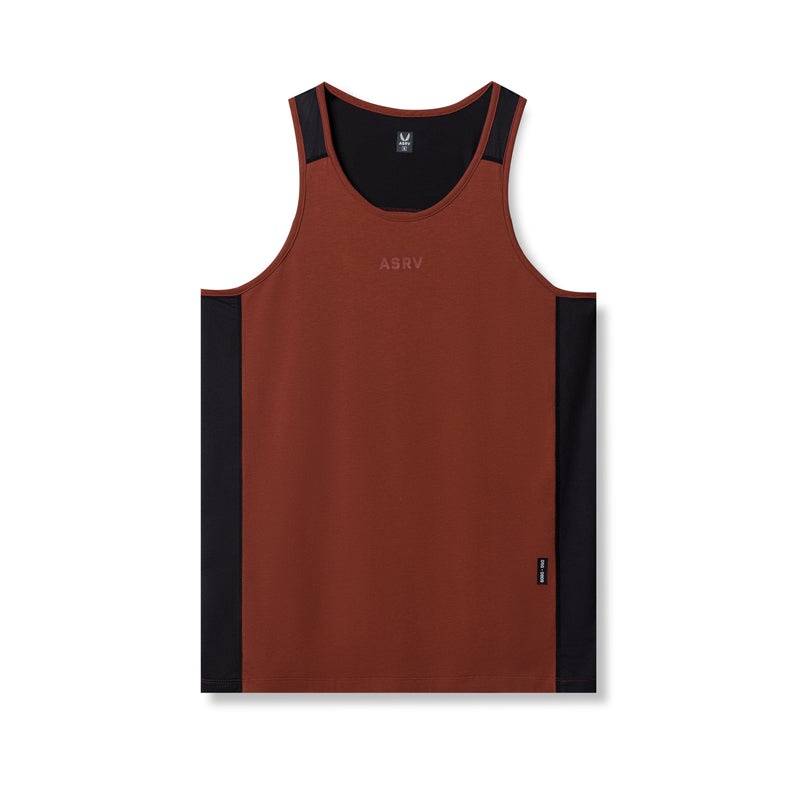 Asrv 0809. Supima® Mesh Panel Training Singlet Men\'s Tanks Dark Red | 93587SFCX