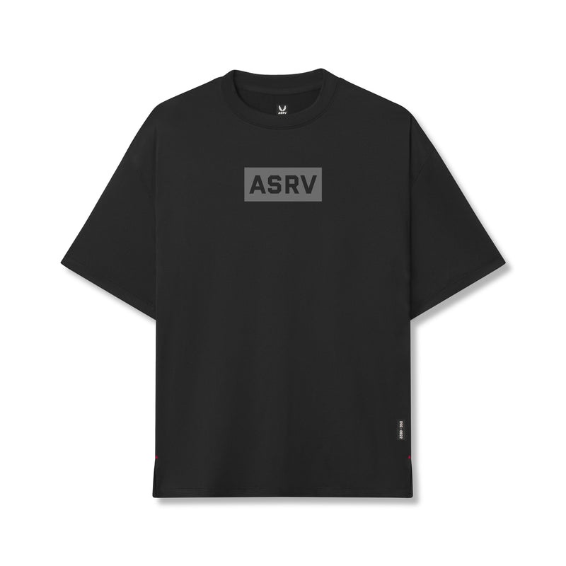 Asrv 0822. AeroSilver® Oversized Men\'s Short Sleeve Black | 02673SGDO