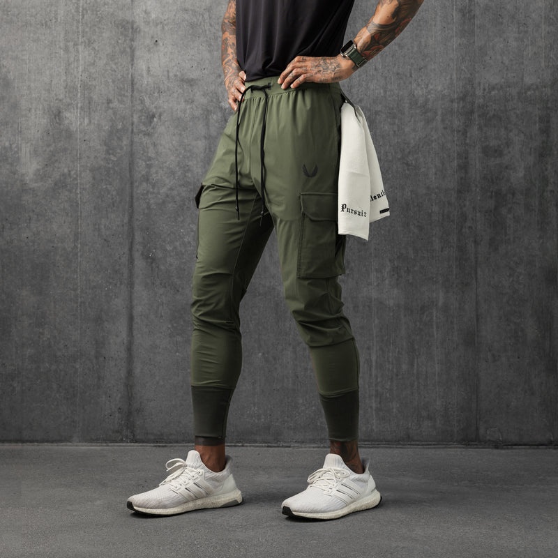 Asrv 0825. Tetra-Lite™ Cargo High Rib Men's Jogger Olive | 94623NQKS