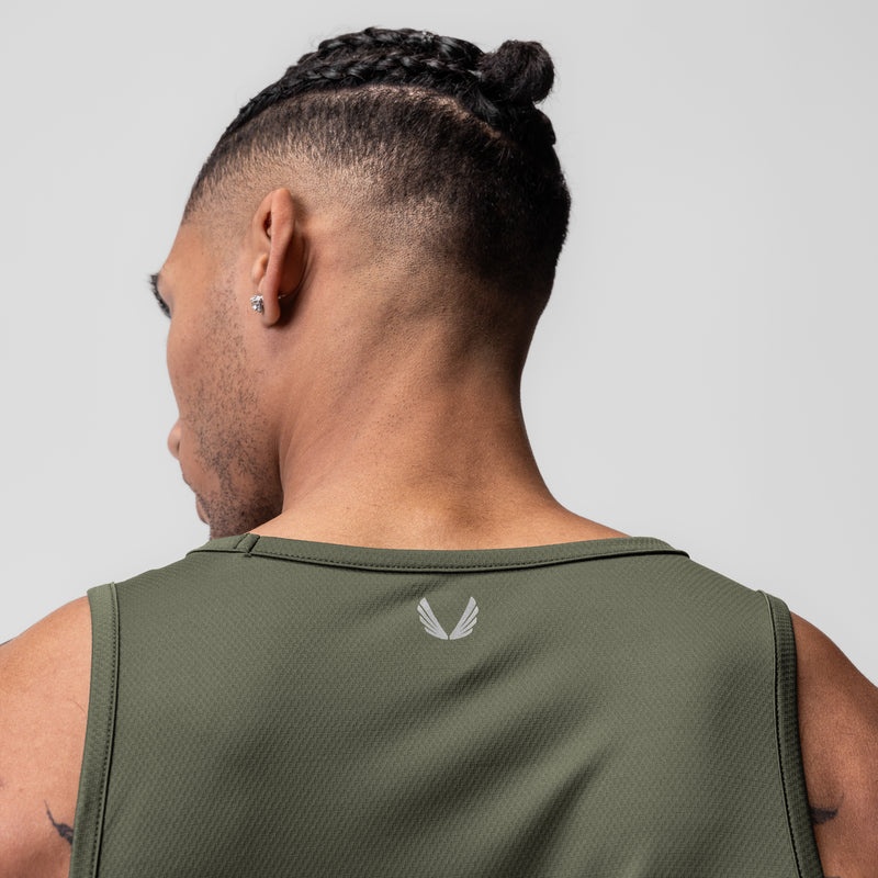 Asrv 0830. AeroSilver® Men's Tanks Olive | 34056EXTP