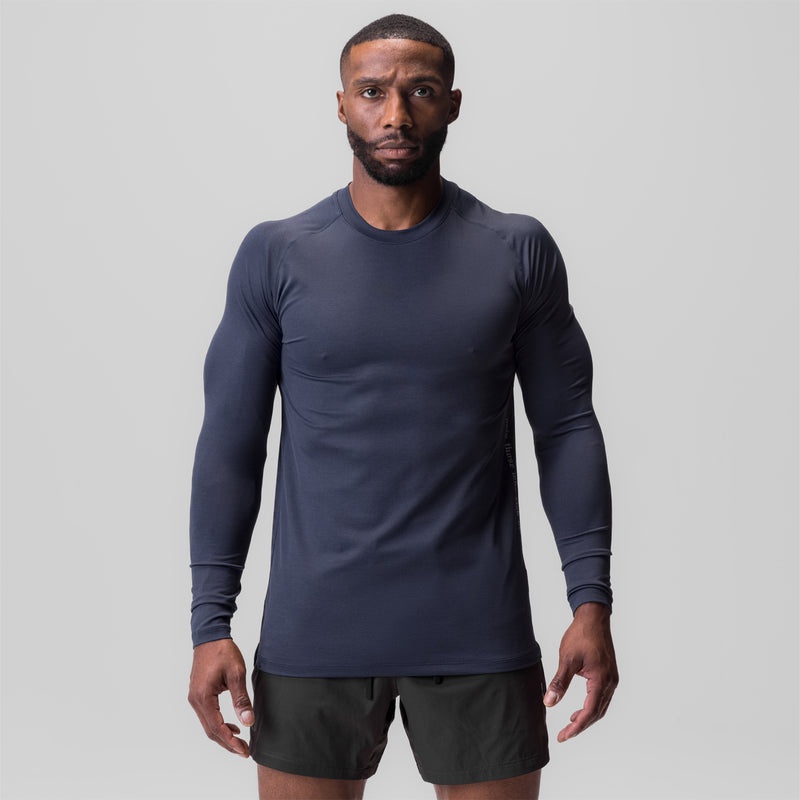 Asrv 0832. 3D-Lite® 2.0 Fitted Men's Long Sleeve Navy | 12684QANL