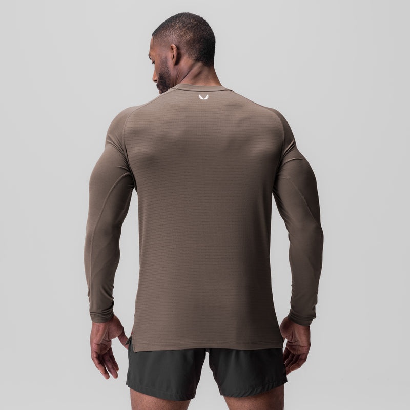 Asrv 0832. 3D-Lite® 2.0 Fitted Men's Long Sleeve Grey Brown | 90463QLHI