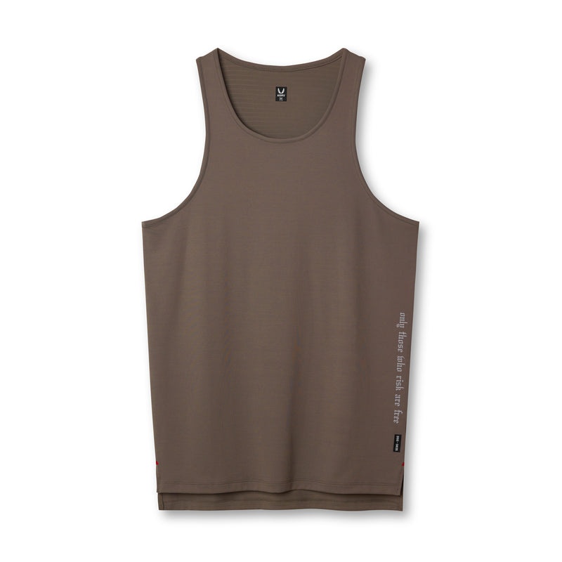 Asrv 0835. 3D-Lite® 2.0 Drop Hem Men\'s Tanks Grey Brown | 72145QJOA