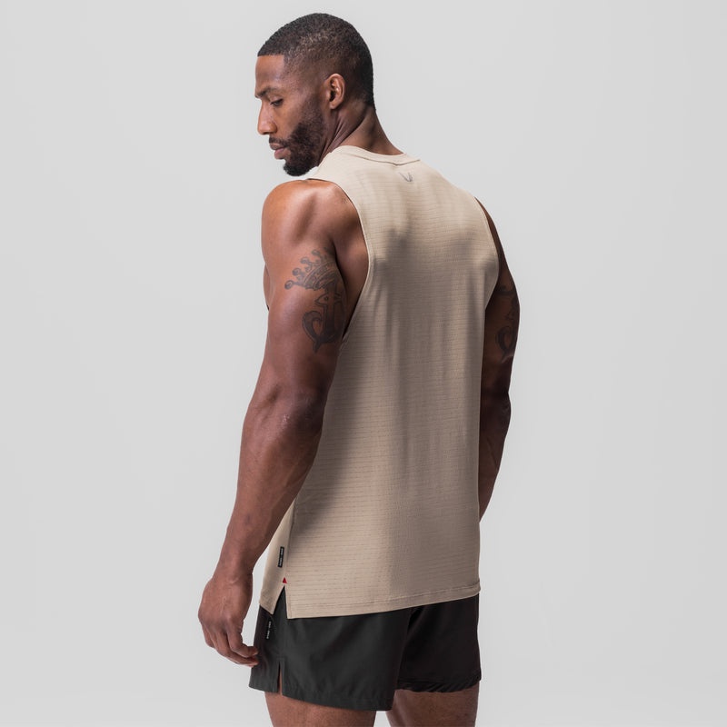 Asrv 0837. 3D-Lite® 2.0 Muscle Men's Tanks Brown | 02918XSRY