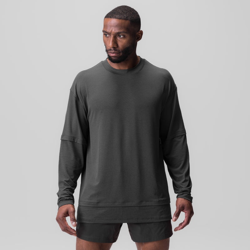 Asrv 0842. 3D-Lite® 2.0 Layered Men's Long Sleeve Grey | 46178DTIB