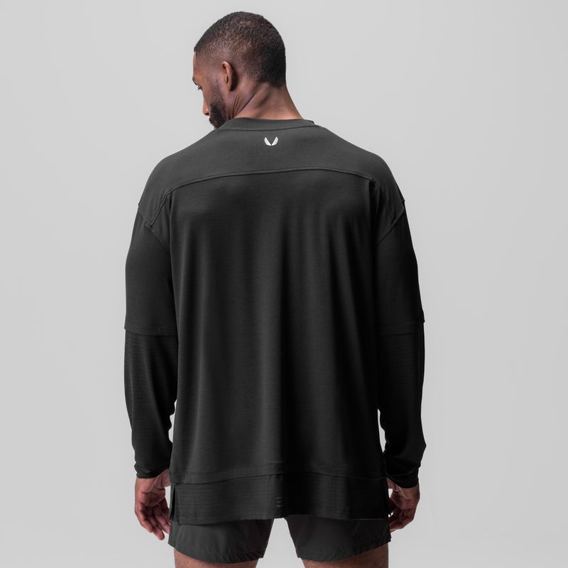 Asrv 0842. 3D-Lite® 2.0 Layered Men's Long Sleeve Black | 48615LHUQ