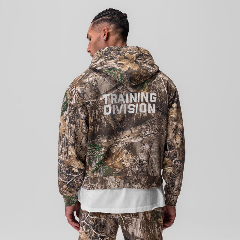 Asrv 0843. Tech Essential™ Distressed Full Zip Men's Hoodie Camo | 06245DCIJ