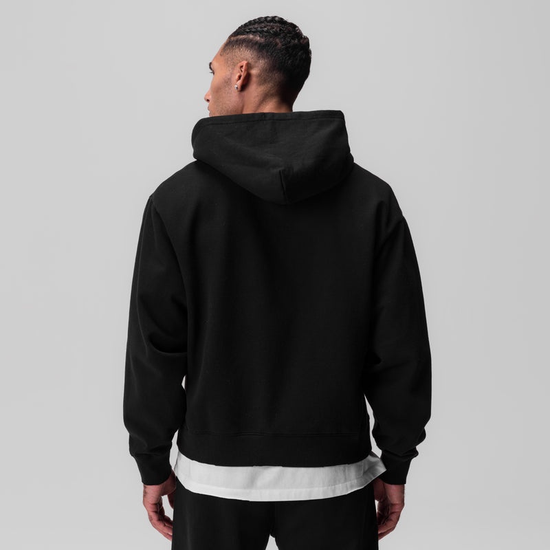 Asrv 0843. Tech Essential™ Distressed Full Zip Men's Hoodie Black | 98205JGCE