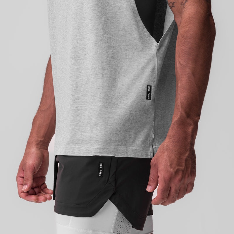 Asrv 0845. Tech Essential™ Rocker Cutoff Men's Tanks Grey | 92785DRWB