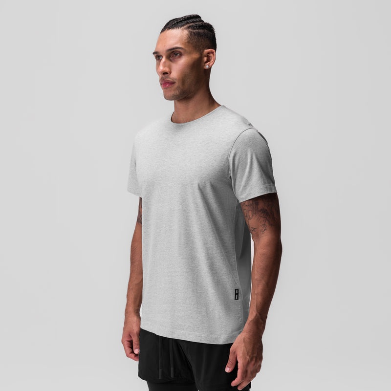 Asrv 0846. CottonPlus™ Standard Mesh Back Men's Short Sleeve Grey | 13285XALQ