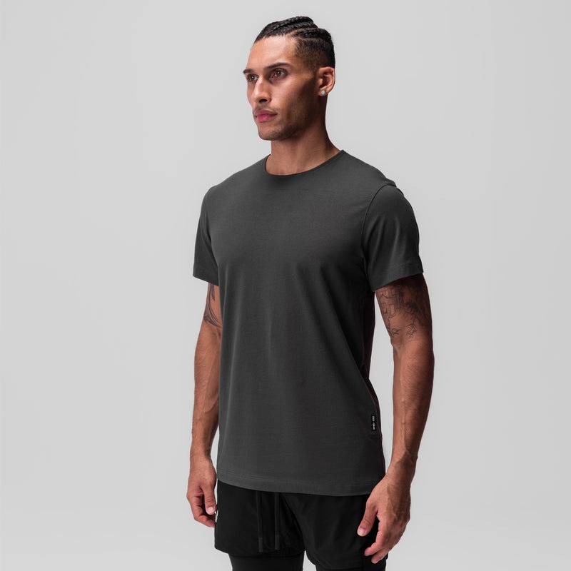 Asrv 0846. CottonPlus™ Standard Mesh Back Men's Short Sleeve Grey | 62514MHUS