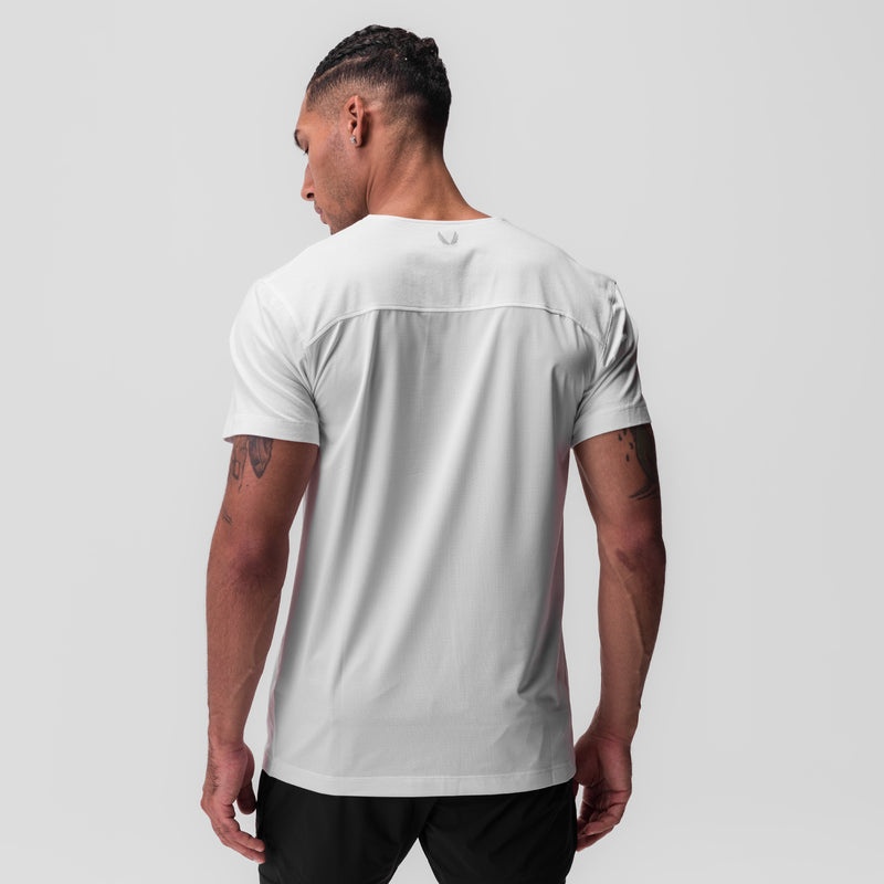 Asrv 0846. CottonPlus™ Standard Mesh Back Men's Short Sleeve White | 17695ADXZ