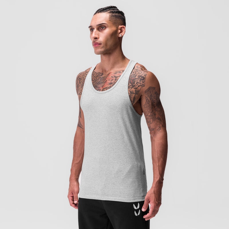 Asrv 0847. CottonPlus™ Standard Slim Men's Tanks Grey | 85041KLWN