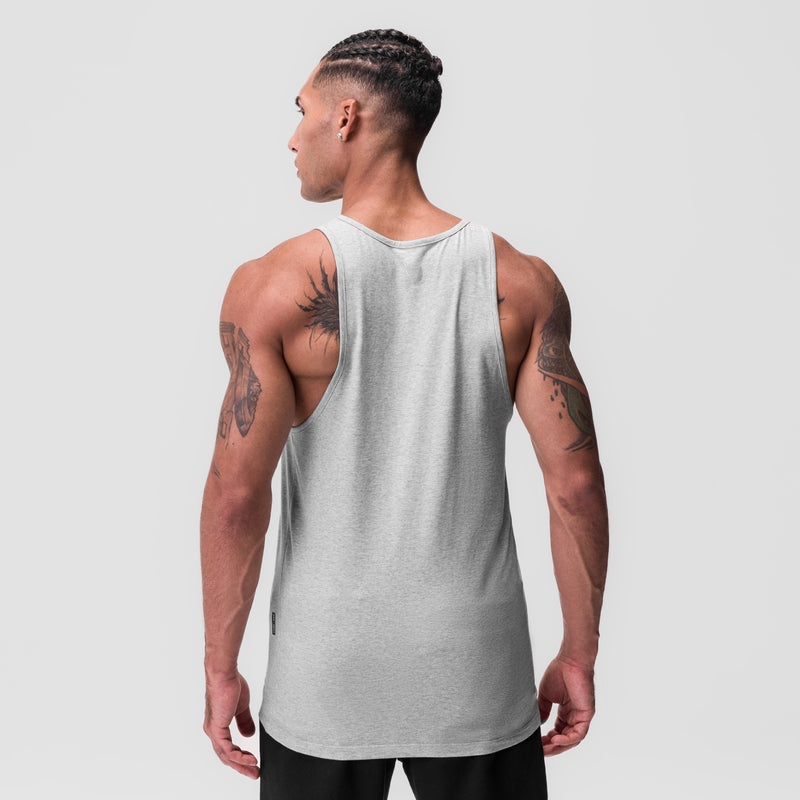 Asrv 0847. CottonPlus™ Standard Slim Men's Tanks Grey | 85041KLWN