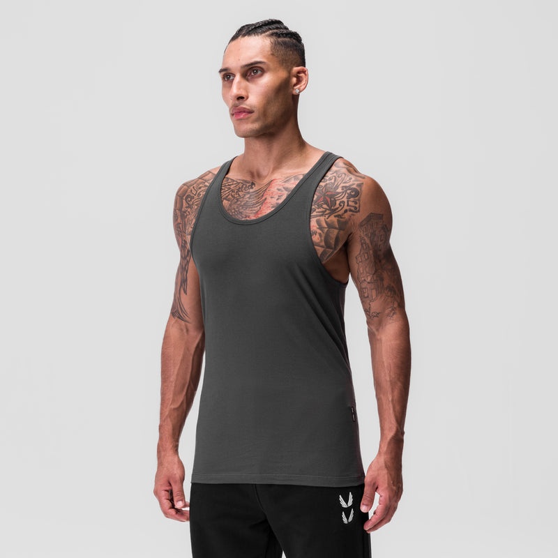 Asrv 0847. CottonPlus™ Standard Slim Men's Tanks Grey | 15923QDKM