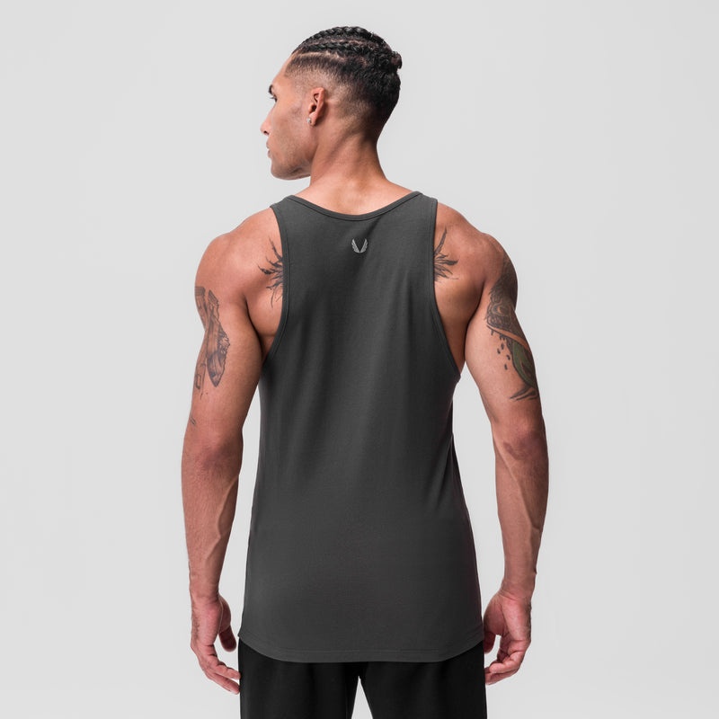 Asrv 0847. CottonPlus™ Standard Slim Men's Tanks Grey | 15923QDKM